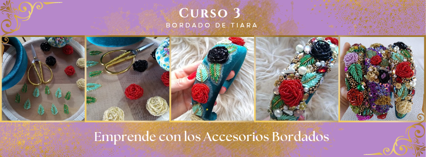 Curso 3: Bordado de Tiara de Lujo en 3D