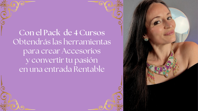 Pack x4 Cursos - Bordado de Accesorios